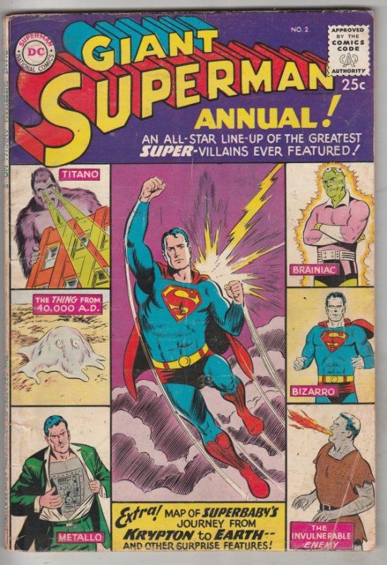 Superman Giant Annual #2 (Jan-60) FN Mid-Grade Superman, Jimmy Olsen,Lois Lan...