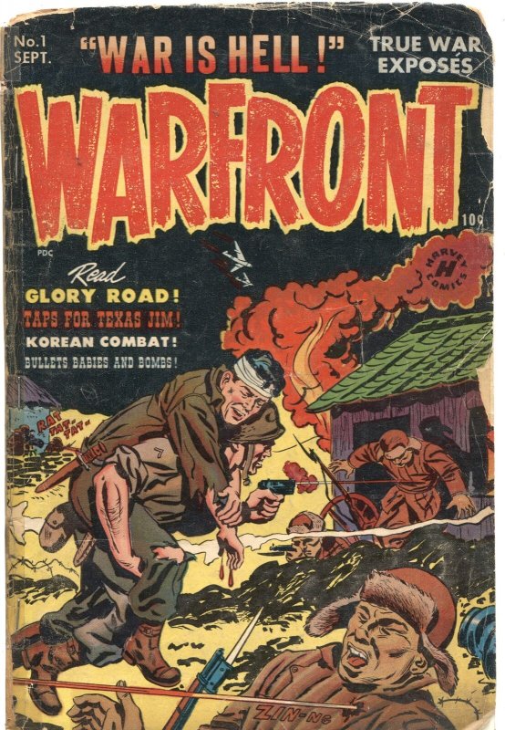 WARFRONT #1-1951-KOREA & WW II BATTLE STORIES-PRE CODE VIOLENCE