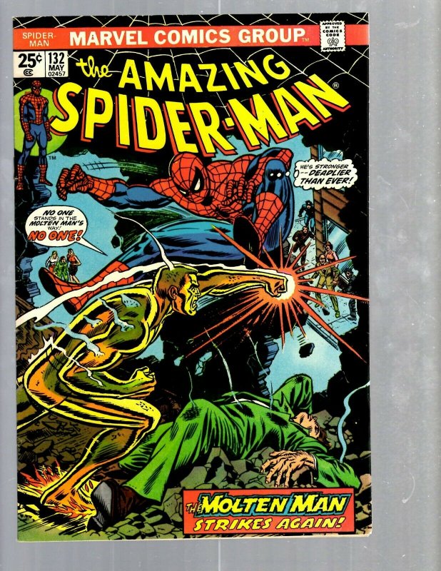 Amazing Spider-Man # 132 VF/NM Marvel Comic Book MJ Vulture Goblin Scorpion TJ1