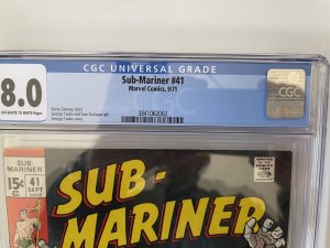 Sub-Mariner #41 -  CGC 8.0 - George Tuska Art (1971)