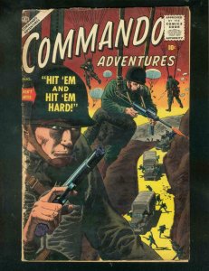 COMMANDO ADVENTURES #2 1957-PARACHUTE COVER-SEVERIN-WAR-good G