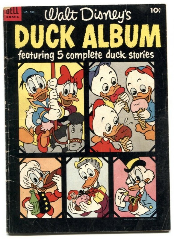 Walt Disney's Duck Album-Four Color Comics #586 -ice cream cover G+