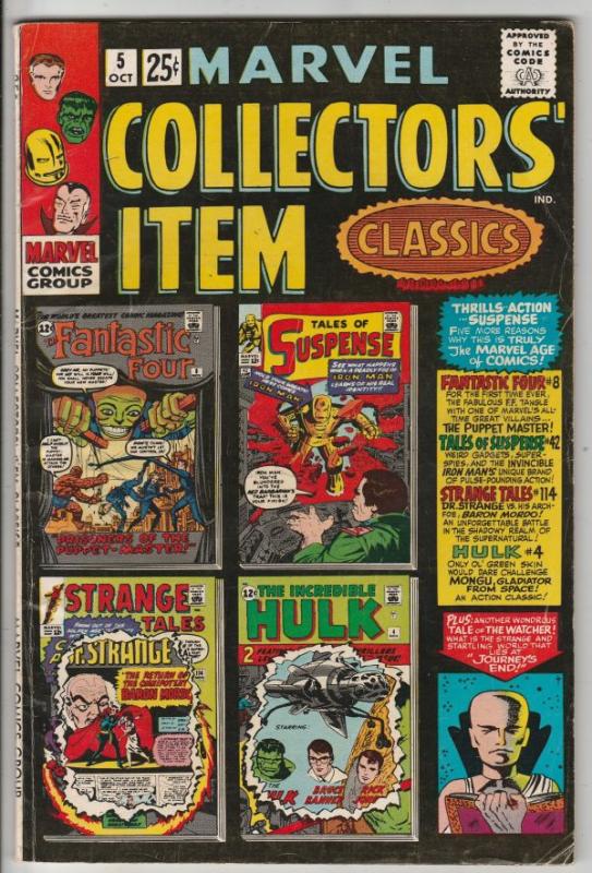 Marvel Collectors' Item #5 (Oct-66) FN- Mid-Grade Fantastic Four, Mr. Fantast...