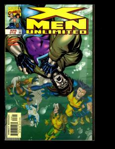 Lot of 10 X-Men Unlimited Marvel Comics # 15 16 17 18 19 20 21 22 28 31 EK6