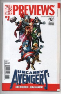 MARVEL PREVIEWS #1, NM, 2012, Avengers, Wolverine Thor Rick Remender