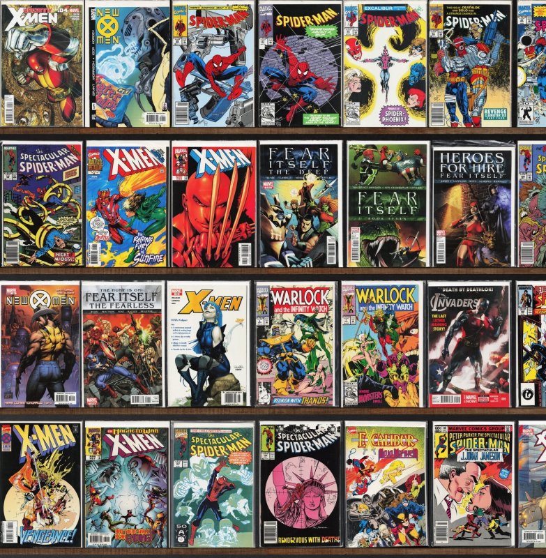 Huge Lot 130+ Comics with X-Men, The Spectacular Spider-Man & More!