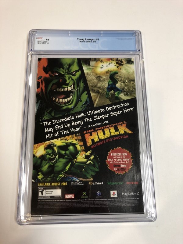 Young Avengers (2005) # 6 (CGC 9.6 WP) | 1st App First Stature Cassie Lang