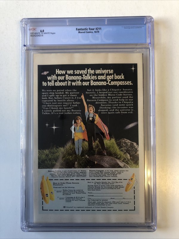 Fantastic Four (1979) #211 (CGC 6.0 WP) John Byrne & Joe Sinnott