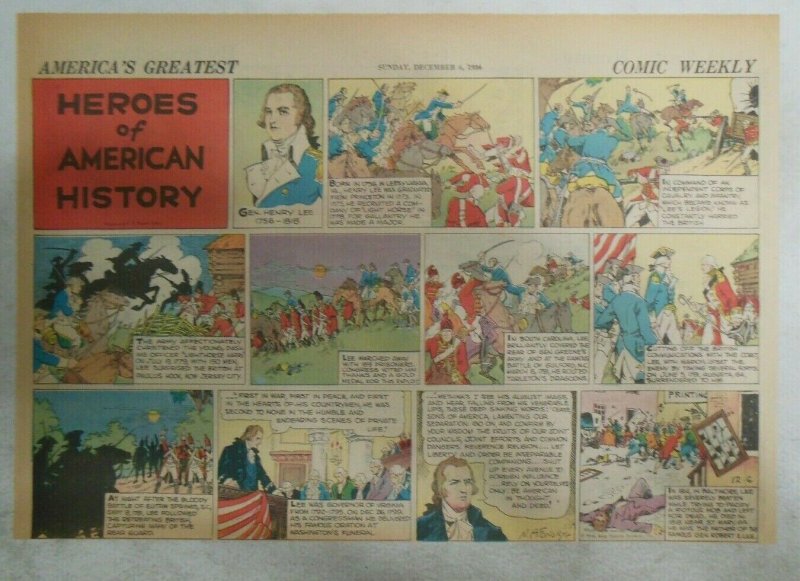 Heroes of American of History by N Afonsky from 12/6/1936 Size: 11 x 15 inches