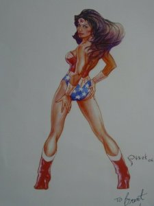 Wonder Woman by Bennett Pisek Commission Art 11x17 (2006)