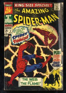 Amazing Spider-Man Annual #4 GD 2.0 Human Torch!