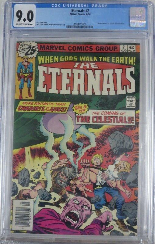 THE ETERNALS #2 (Marvel,8/1976) CGC 9.0  1st Ajax & Celestials