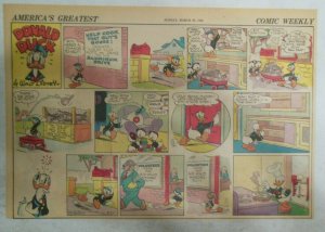 Donald Duck Sunday Page by Walt Disney from 3/29/1942 Half Page Size