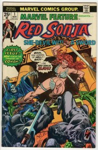 Marvel Feature #1 ORIGINAL Vintage 1975 Marvel Comics 1st Red Sonja Headliner 