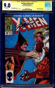 Uncanny X-Men #222 CGC SS 9.0 WHITE signed Chris Claremont CLASSIC WOLVERINE