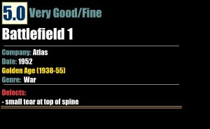 Battlefield 1 (1952) VG/FN Golden Age Atlas comic