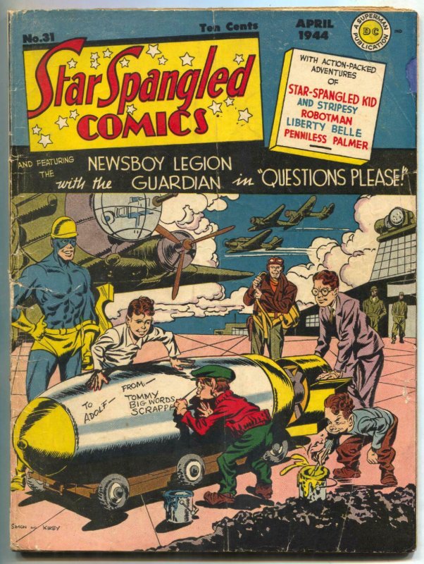 Star Spangled Comics #31 1944- Newsboy Legion- Liberty Belle restored 