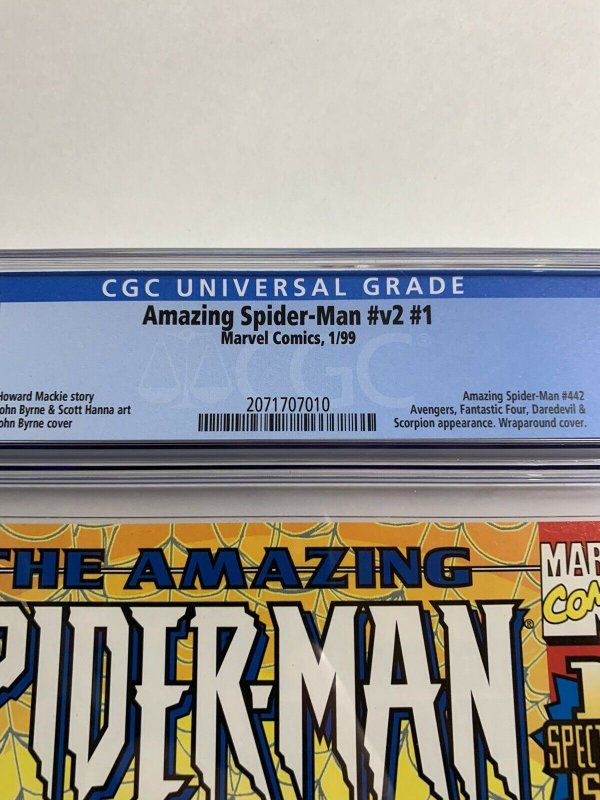 Amazing Spider-man V Vol Volume 2 # 1 Cgc 9.8 White Pages Marvel Legacy #442