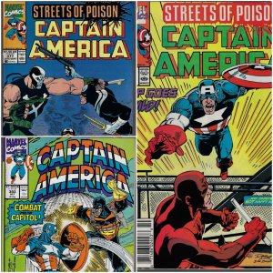 Captain America #375,377,393 (Marvel, 1990-91) - Three Issues