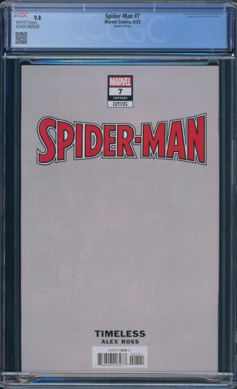 Spider-Man #7 CGC 9.8 Alex Ross Timeless Doctor Octopus 1st Spider-Boy 2023