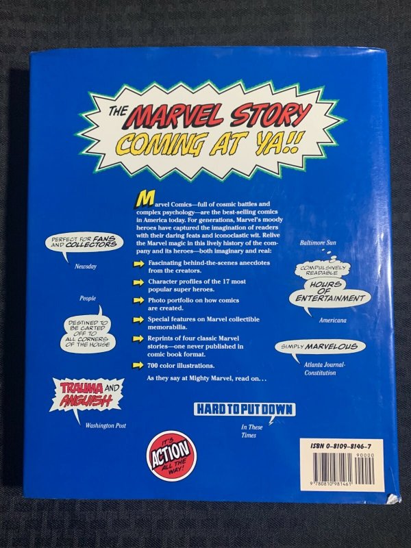 1991 Five Fabulous Decades MARVEL COMICS by Les Daniels HC/DJ NM/VF Abradale