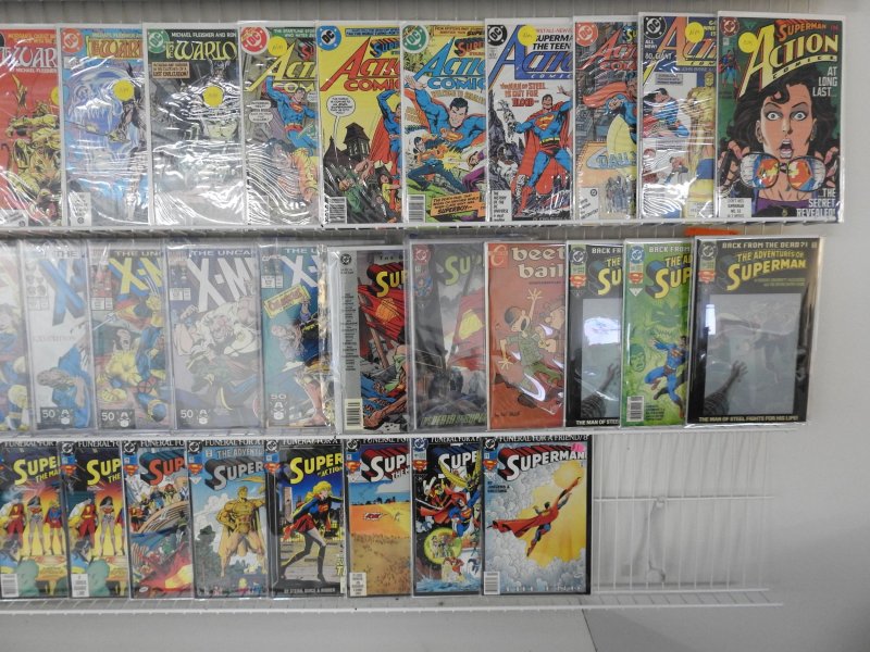 Huge Lot 103 Comics W/ Superman, X-Men, Warlord, +More! Avg VF- Cond!