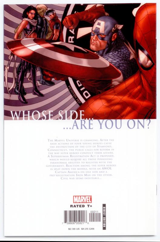 Civil War complete 1st Print set 1 2 3 4 5 6 7 movie Spider-man 9.6 - 9.8  NM/MT
