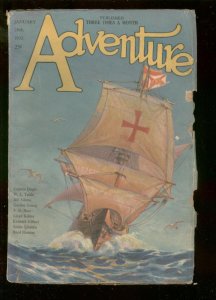 Adventure--January 1922--Pulp Magazine--Ridgway--G