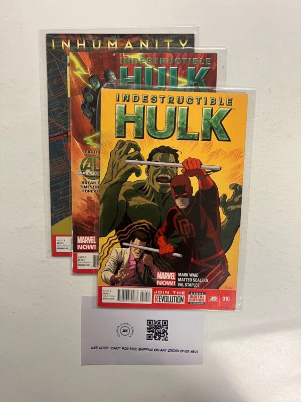 3 Hulk Marvel Comic Books # 10 11 17 Defenders Thor Iron Man Avengers 60 JS40