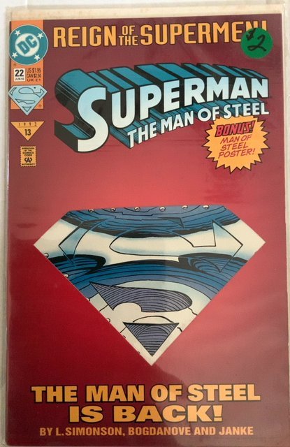 Superman: The Man of Steel #22 Die-Cut Cover (1993)