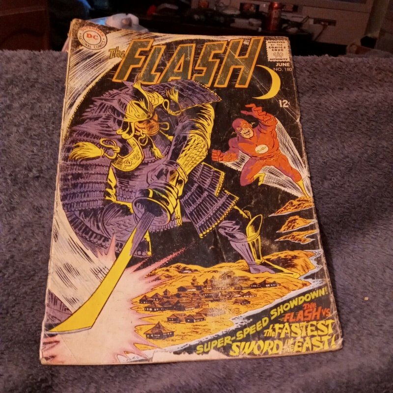 The Flash 180 1st APPEARANCE BARON KATANA & SAMUROIDS  1968 silver age DC Comic!