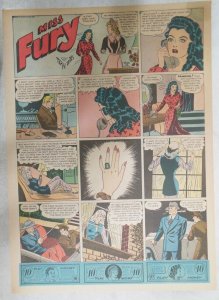 Miss Fury Sunday by Tarpe Mills from 4/5/1942 Size: 11 x 15  Very Rare Year #2