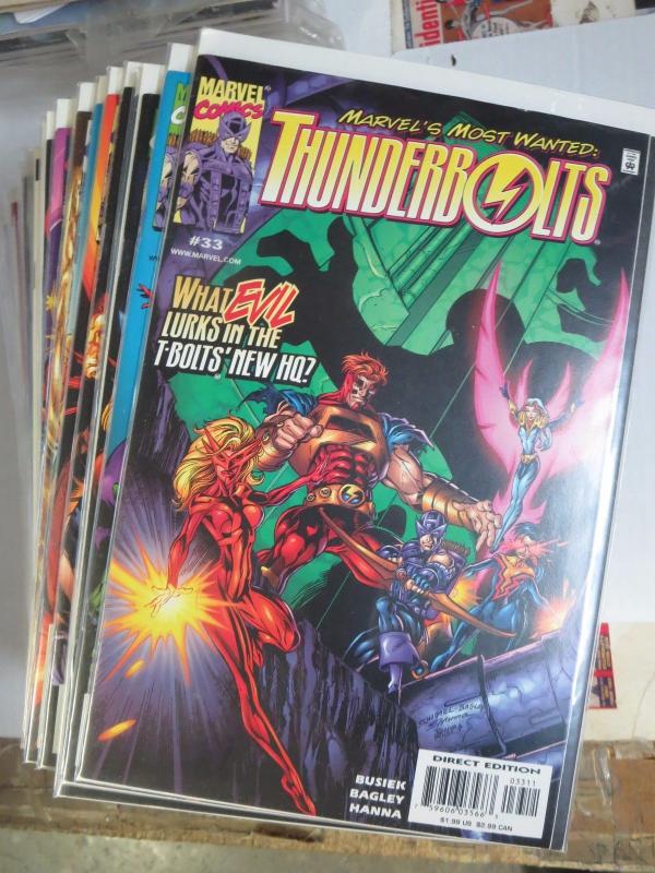 THUNDERBOLTS Lot of 63 books Marvel's Most Wanted Comics 1999-2012 VF-NM B&B 
