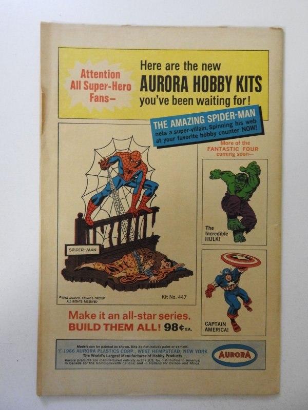 Thor #137 VG Condition centerfold detached bottom staple