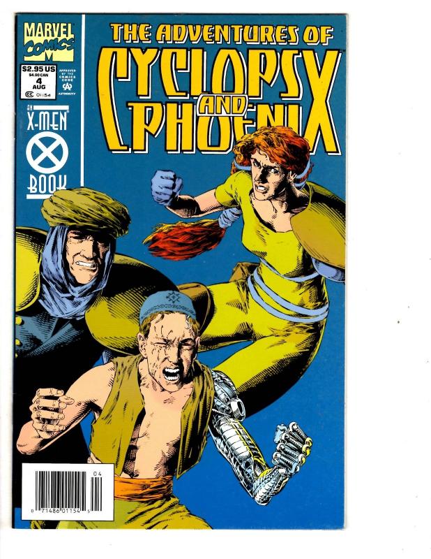 4 The Adventures of Cyclops and Phoenix Marvel Comic Books # 1 2 3 4 X-Men CB4
