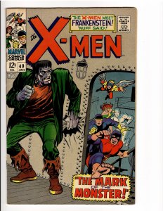 X-MEN #40 VF 8.0 FRANKENSTEINS MONSTER/ORIGIN CYCLOPS(VERMONT COLLECTION) KILLER