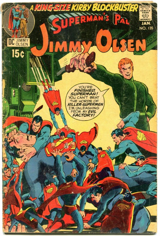 SUPERMAN'S PAL JIMMY OLSEN #135 136 138, GD+ VG+ FN, Jack Kirby,Darkseid