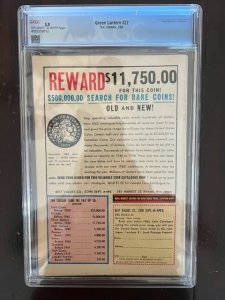 Green Lantern #22 (1963) - CGC 5.0 - Iconic Cover!