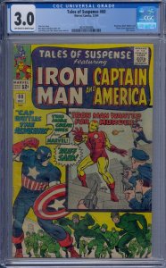 TALES OF SUSPENSE #60 CGC 3.0 IRON MAN CAPTAIN AMERICA HAWKEYE BLACK WIDOW THOR