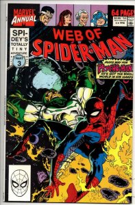 WEB of SPIDER-MAN #6 Annual, VF/NM, Psycho Man, 1985 1990, Marvel