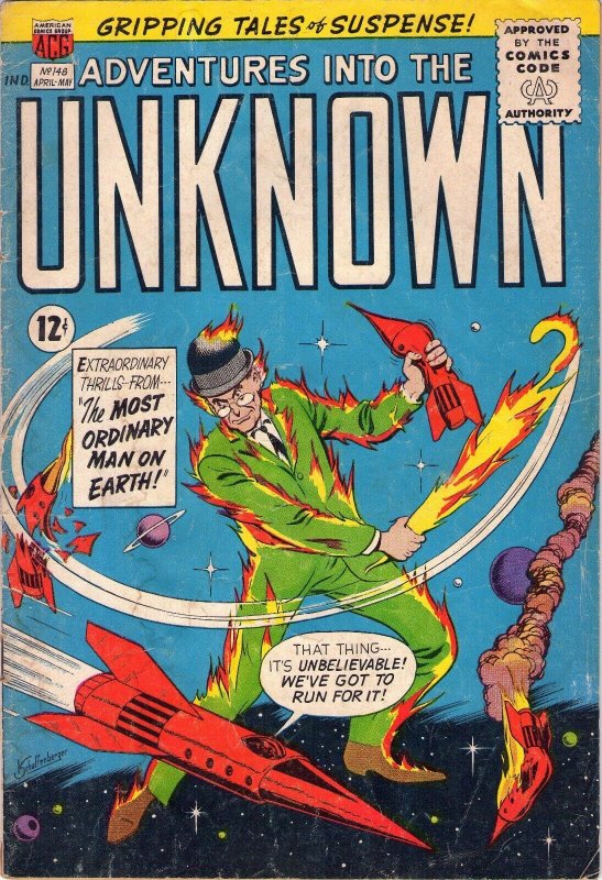 Adventures Into The Unknown #148 - Cool Space Ship Cover - 1963 (4.5) WH