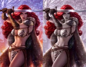 RED SONJA #1 2021 SUN KHAMUNAKI Virgin Variant Set LTD 500 COA