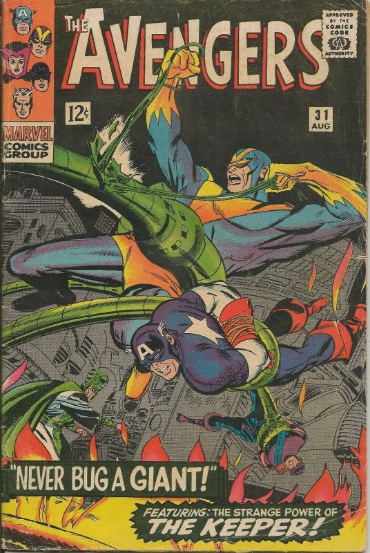 Avengers #31 ORIGINAL Vintage 1966 Marvel Comics Captain America Goliath Keeper