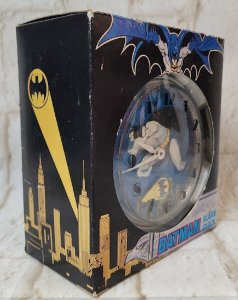 1989 Batman Alarm Clock In Original Box DC Comics Adam West For Parts