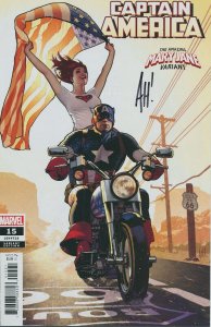 CAPTAIN AMERICA #15 SIGNED BY ADAM HUGHES MARVEL COMICS 2019 EB201