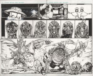 Godzilla: Through the Ages Illustration by Alex Sanchez DPS Original Art Signed