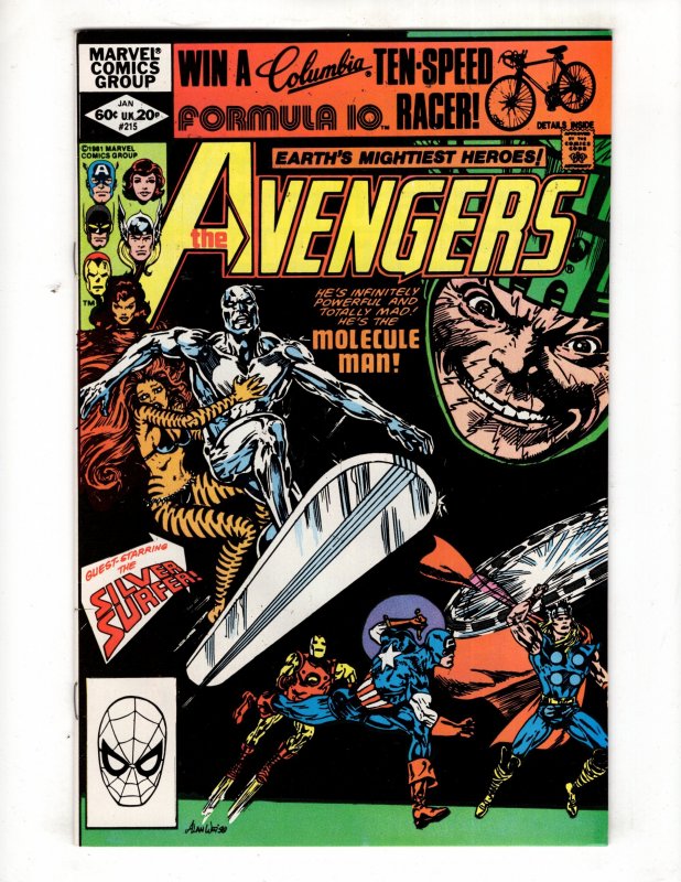 The Avengers #215 (1982) THE SILVER SURFER !!!!!!  / ID#448