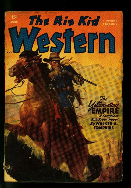 The Rio Kid Western June 1949- Thrilling Pulp-Walker Tompkins- G 