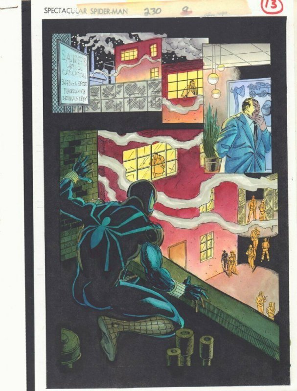 Spectacular Spider-Man #230 p.13 Color Guide Art - Ben Reilly by John Kalisz