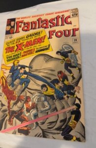 Fantastic Four #28 (1964)X-men, puppet master, mad thinker -foxxing/staining